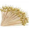 BEDEONE 200 Pcs Cocktail Picks for Drinks, Fancy Toothpicks for Appetizers, Bamboo Cocktail Picks for Appetizers, Cocktail Toothpicks Cocktail Skewers Appetizer Picks for Party - 4.7 Inch view 1
