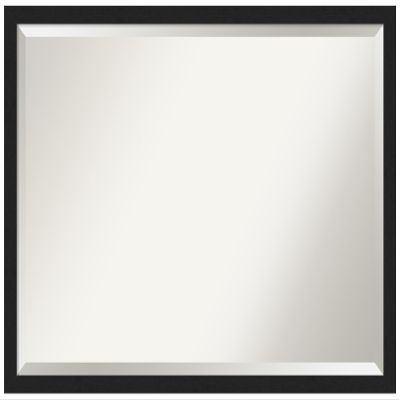 Amanti Art Black Bathroom Mirror for Over Sink, 26x38 Grace Brushed Metallic Black Narrow Rectangle Vanity Mirror, Large Modern Frame, Hangs Horizonally and Vertically, Bathroom Wall Decor, Beveled