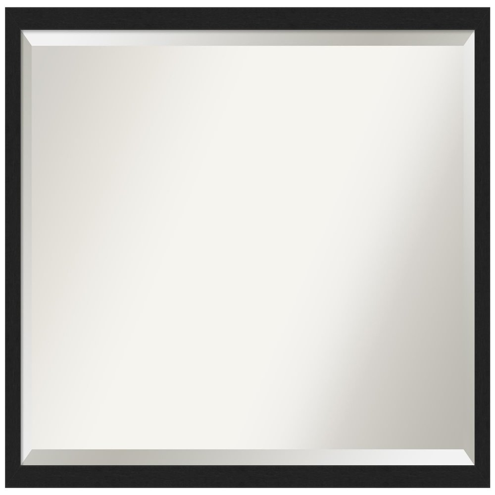 Amanti Art Black Bathroom Mirror for Over Sink, 26x38 Grace Brushed Metallic Black Narrow Rectangle Vanity Mirror, Large Modern Frame, Hangs Horizonally and Vertically, Bathroom Wall Decor, Beveled