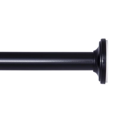 Sun Zero SN45055 Blackout Room Darkening Tension Rod, 28-60" Adjustable Length, Black Finish, 5/8" Diameter Steel Tube
