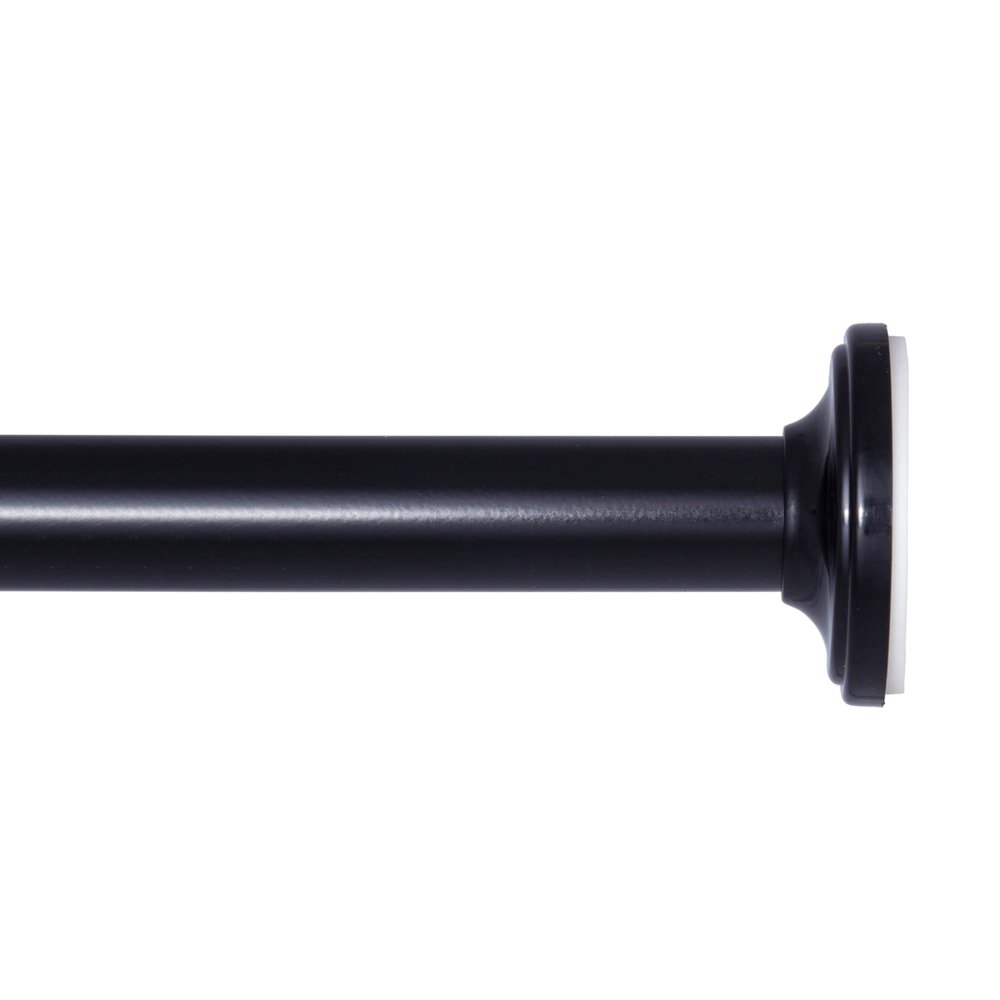 Sun Zero SN45055 Blackout Room Darkening Tension Rod, 28-60" Adjustable Length, Black Finish, 5/8" Diameter Steel Tube