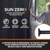 Sun Zero SN45055 Blackout Room Darkening Tension Rod, 28-60" Adjustable Length, Black Finish, 5/8" Diameter Steel Tube view 2
