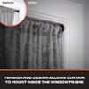 Sun Zero SN45055 Blackout Room Darkening Tension Rod, 28-60" Adjustable Length, Black Finish, 5/8" Diameter Steel Tube view 3
