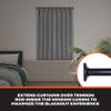 Sun Zero SN45055 Blackout Room Darkening Tension Rod, 28-60" Adjustable Length, Black Finish, 5/8" Diameter Steel Tube view 4