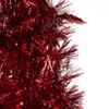 4' Red Tinsel Pop-Up Artificial Christmas Tree Unlit view 3