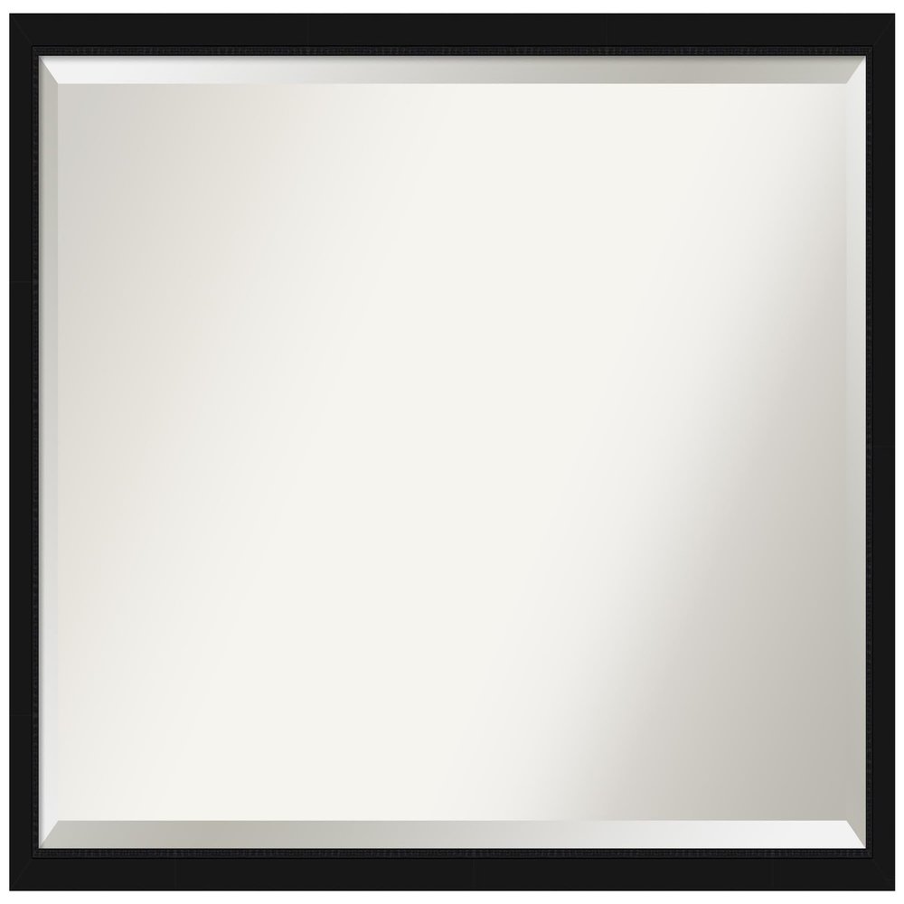 Amanti Art Black Bathroom Mirror for Over Sink, 26x38 Avon Black Narrow Rectangle Vanity Mirror, Large Casual Frame, Hangs Horizonally and Vertically, Bathroom Wall Decor, Beveled Edge