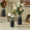 Contemporary Black Table Vase with Dripping Crystal Look and Scalloped Opening Design, Set of 3 view 3
