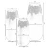 Contemporary Black Table Vase with Dripping Crystal Look and Scalloped Opening Design, Set of 3 view 4