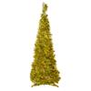 4' Gold Tinsel Pop-Up Artificial Christmas Tree Unlit view 1