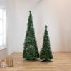 4' Green Tinsel Pop-Up Artificial Christmas Tree Unlit view 2
