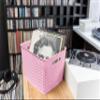 Curver My Style Rattan Effect Set of 3 Kitchen, Living room, Bathroom, Bedroom, Utility Large Rectangular Storage Baskets 18 Litres - Pink view 3
