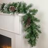 6' x 9" Pre-Lit Decorated Frosted Pine and Pine Cone Artificial Christmas Garland view 2