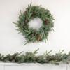 24" Pre-Lit Artificial Mixed Pine and Pine Cone Christmas Wreath view 2