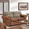 American Furniture Classics 8502-90 Deer Teal/Brown Lodge Tapestry Loveseat view 2
