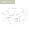 American Furniture Classics 8502-90 Deer Teal/Brown Lodge Tapestry Loveseat view 3