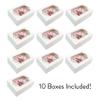 Global Sugar Art 10-Count Extra Deep Quarter Sheet Cake Box with Window, Sturdy, AutoPopup (14 x 10 x 5 Inches, White) view 3