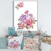 DesignQ Bouquet of Pink and Purple Flowers I - Farmhouse Framed Canvas Wall Art Print view 2