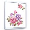 DesignQ Bouquet of Pink and Purple Flowers I - Farmhouse Framed Canvas Wall Art Print view 3