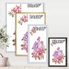 DesignQ Bouquet of Pink and Purple Flowers I - Farmhouse Framed Canvas Wall Art Print view 4