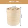 1 Set Bamboo Cooking Tool Basket Food Steamers Kitchen Reusable Steamed Buns Practical Breakfast Buns Steamers view 2