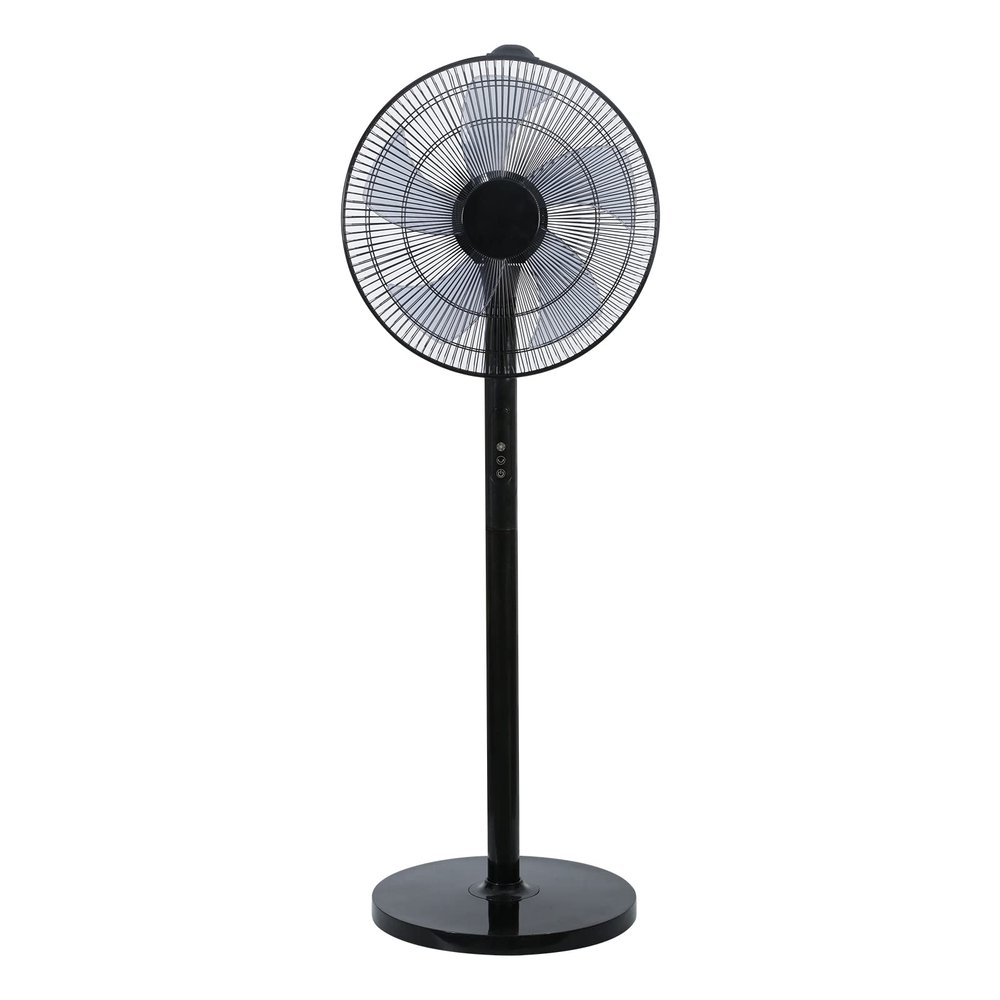 HealSmart 15" Adjustable 12 Levels Speed Pedestal Stand Fan with Remote Control for Indoor, Home, Office and College Dorm Use, 90 Degree Horizontal Oscillating, 9 Hours Timer, 15 Inch, Black
