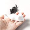 ASDUU Chopsticks Holder-4pcs Japanese-Style Chopsticks Rests Ceramics Cat Chopsticks Holder Spoon Stand Dinner Table Decoration for Home Restaurant White Decor Gift view 2