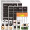 Hebayy 234 Minimalist Kitchen Food Labels, 216 Preprinted Flour Pasta Peas Condiment Oil Stickers, 18 Blank Ones, Waterproof Oil&Tear Resistant, No Residue for Pantry Food Containers Jars. view 1