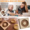 AEGYPIUS Wooden Cookie Molds Wood, 3.9 Inches Wood Cookie Mold with Round Stamps, Traditional Wooden Molds Christmas Butter Mold for Holiday Shortbread view 2