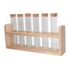 Cabilock Household Test Tube Rack Glass Tube Display for Kitchen Compact Lightweight Coffee Bean Storage Vase view 1