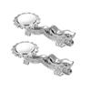 Chopsticks Holder-2pcs Chopsticks Holder Alloy Retro Dragon Head Chopsticks Rack Knife Spoon Fork Stand Silver Decor Gift view 1