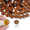 HappyFiller Dark Amber Glass Gems Flat Marbles for Flower Vase Fillers,Indoor Outdoor Gas Fire Pit Fireplace Pebbles,Crafts,Candle Holder Beads,5 LB view 2