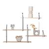 House Nordic 4 -Storey Natural Wooden Shelves with Black Frame 99 x 17.5 x 62 cm view 1