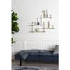 House Nordic 4 -Storey Natural Wooden Shelves with Black Frame 99 x 17.5 x 62 cm view 2