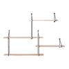 House Nordic 4 -Storey Natural Wooden Shelves with Black Frame 99 x 17.5 x 62 cm view 3