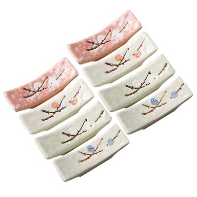 ASDUU 8PCS Chopsticks Rest Holder Chopsticks Rest Rack Ceramic Chopstick Rest Chopstick Stand for Chopsticks Forks Spoons Decor Gift