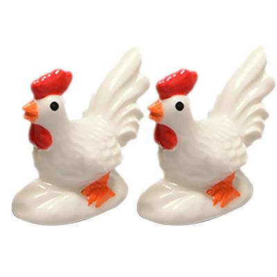 ASDUU Chopsticks Holder-2pcs Cock Design Chopsticks Rests Ceramics Chopsticks Holder Spoon Stand Dinner Table Decoration for Home Restaurant Decor Gift