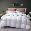 1 PC Only Bedding Comforter, 100% Soft Egyptian Cotton All Season Down Alternative Stylish Look Super King -White Pinch Pleated Buffy Quilted 500 GSM Fill Power Winter Warmth Single Quilt view 3