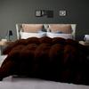 1 PC Only Bedding Comforter, 100% Soft Egyptian Cotton All Season Down Alternative Stylish Look Super King -Chocolate Pinch Pleated Buffy Quilted 500 GSM Fill Power Winter Warmth Single Quilt view 2
