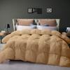 1 PC Only Bedding Comforter, 100% Soft Egyptian Cotton All Season Down Alternative Stylish Look Super King -Taupe Pinch Pleated Buffy Quilted 500 GSM Fill Power Winter Warmth Single Quilt view 2