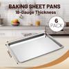 BIEAMA 6 Pack Half Size Baking Sheet Pan Aluminum Commercial Pan for Oven Freezer Bakery Hotel Restaurant 18"  13" view 2