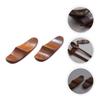 ASDUU Wooden Chopstick Rests, Japanese Style Wooden Chopstick Holder Brown Utensil Holder Chopstick Rest Holder Set for Table 4Pcs Decor Gift view 2