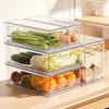 MineSign 4 pack Stackable Refrigerator Organizer Bins Pull-Out Drawers for Fruit and Veggies Storage Organizer for Fridge Clear Drawer Containers with Handle Divided Organization for Produce Saver view 2