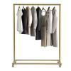 Fetcoi Clothes Rack with Wheels, Sturdy Steel Frame, Gold Garment Rack Clothing Racks for Hanging Clothes view 1