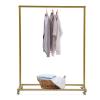 Fetcoi Clothes Rack with Wheels, Sturdy Steel Frame, Gold Garment Rack Clothing Racks for Hanging Clothes view 4