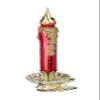 Inge-Glas Red and Gold Candlelight 10116S022 IGM German Glass Christmas Ornament in Gift Box view 1