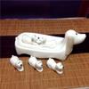 ASDUU Funny Pekingese Chopstick Rest Holder Set Spoon Fork Stand Seasoning Plate for Tableware Cooking Utensils Dish Gift Kitchen Accessories Decor Gift view 4