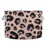 Bolaz Large Storage Basket Pink Black Leopard Toy Storage Box Organizer Bins with Handles Laundry Hamper Basket for Home Decor view 1