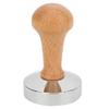 57.5mm Espresso Tamper, Premium Barista Coffee Tamper with Wooden Handle, Stainless Steel Flat Base Coffee Ground Press Hammer, Espresso Machine Accessories view 1