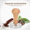 57.5mm Espresso Tamper, Premium Barista Coffee Tamper with Wooden Handle, Stainless Steel Flat Base Coffee Ground Press Hammer, Espresso Machine Accessories view 3