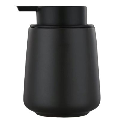 12Oz Black Soap Dispenser - Modern Ceramic Lotion Hand Soap Dispenser with Easy-to-Press Black Pump, Reusable and Refillable Liquid Dish Soap Dispensers for Bathroom & Kitchen